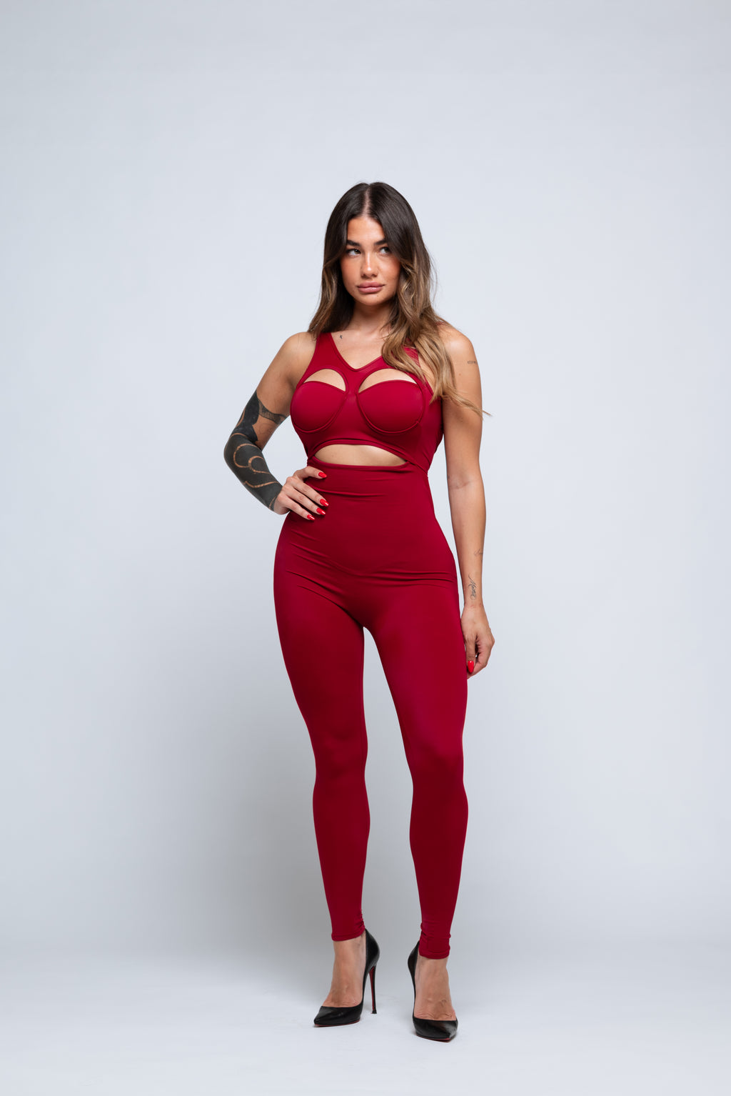 Jumpsuit Boss Up Bordeaux